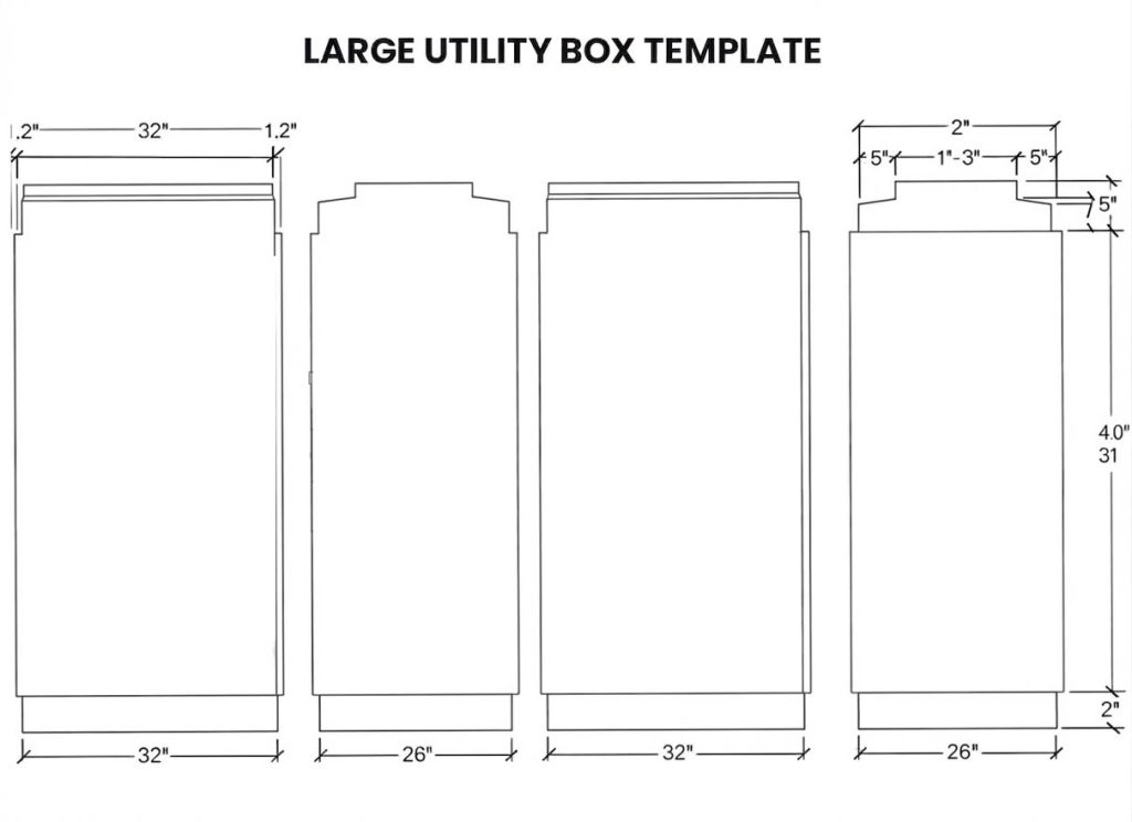 Large Utility Box template